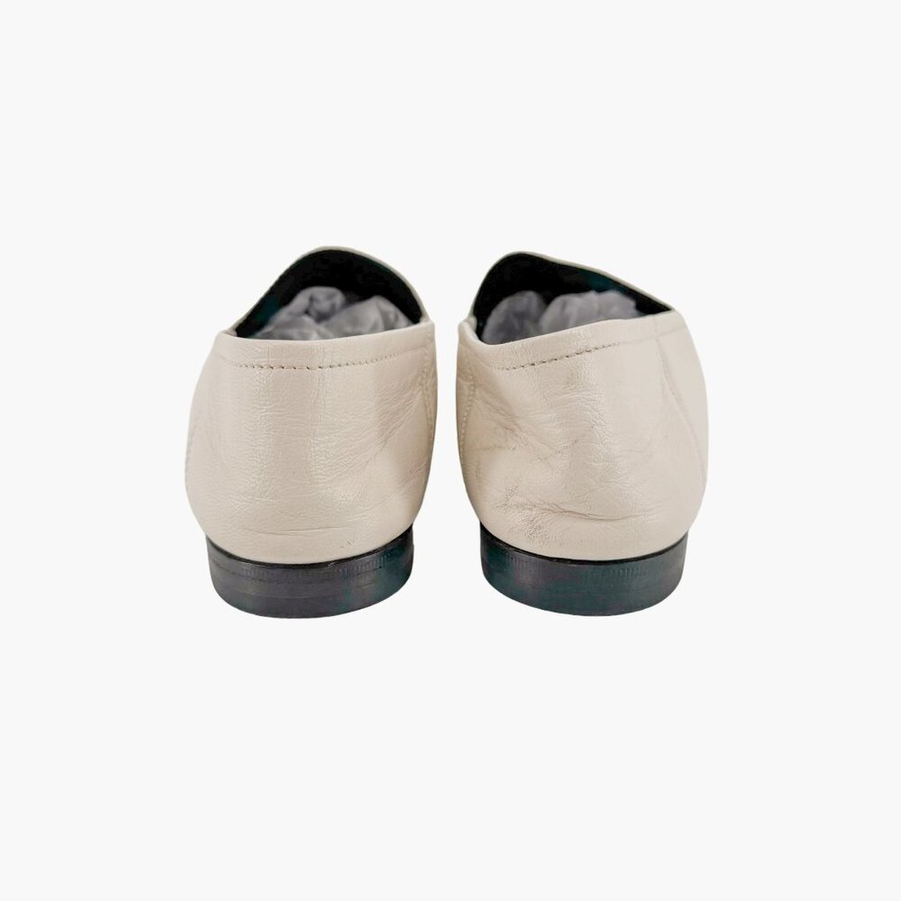 Gucci Brixton Horsebit Loafers EU 36.5 US 6.5 White Leather Flat Buckle Shoe - Picture 6 of 13